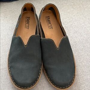 Born Women's Dark green Leather Loafers